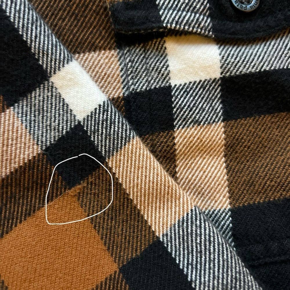 Patagonia Organic Cotton Flannel Plaid Shirt women’s size 12 - Picture 7 of 7